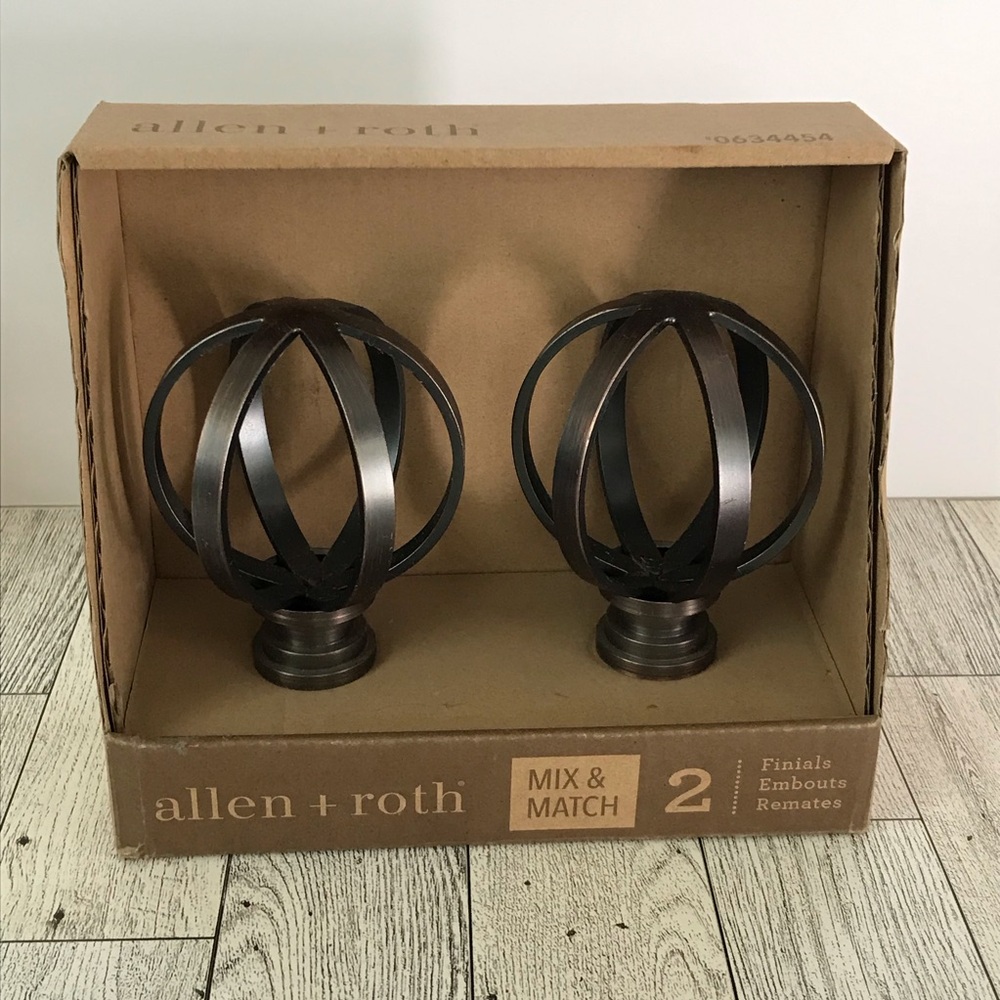 Allen + Roth Bronze Finials Set - Picture 2 of 3